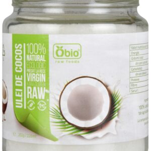 Ulei de cocos virgin presat la rece bio 220ml/202g Obio