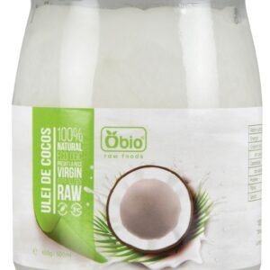 Ulei de cocos virgin presat la rece bio 500ml/460g Obio