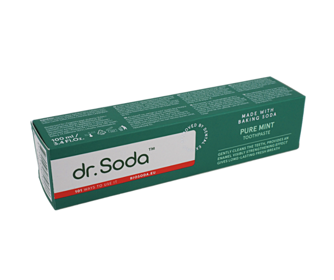 Pasta de dinti cu bicarbonat de sodiu Pure Mint 100ml Dr. Soda