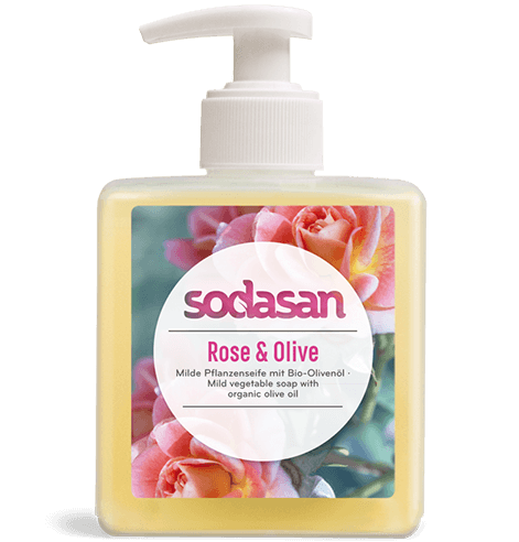 Sapun lichid cu trandafir si masline ecologic 300ml Sodasan