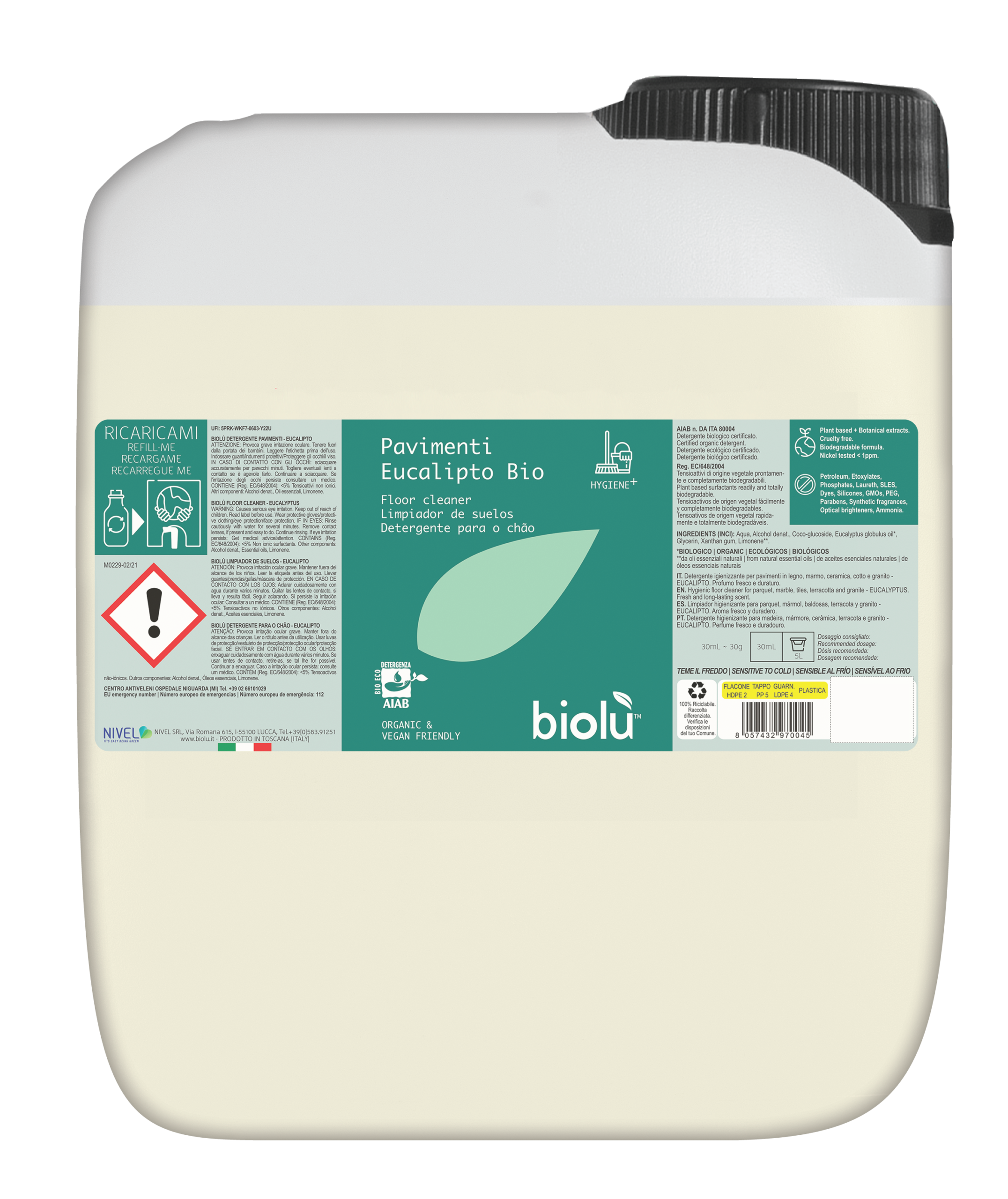 Detergent pentru pardoseli ecologic 5l Biolu