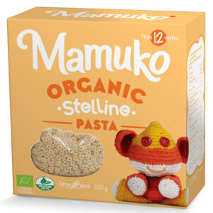 Paste in forma de stelute din grau dur pentru copii bio 12+ luni 320g Mamuko