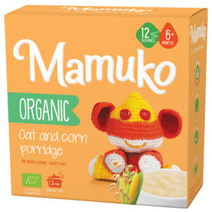 Porridge din 2 cereale ovaz si porumb bio  6+ luni 200g Mamuko