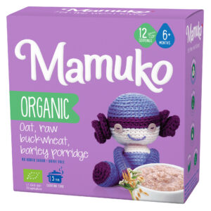 Porridge din 3 cereale ovaz, hrisca si orz bio  6+ luni 200g Mamuko