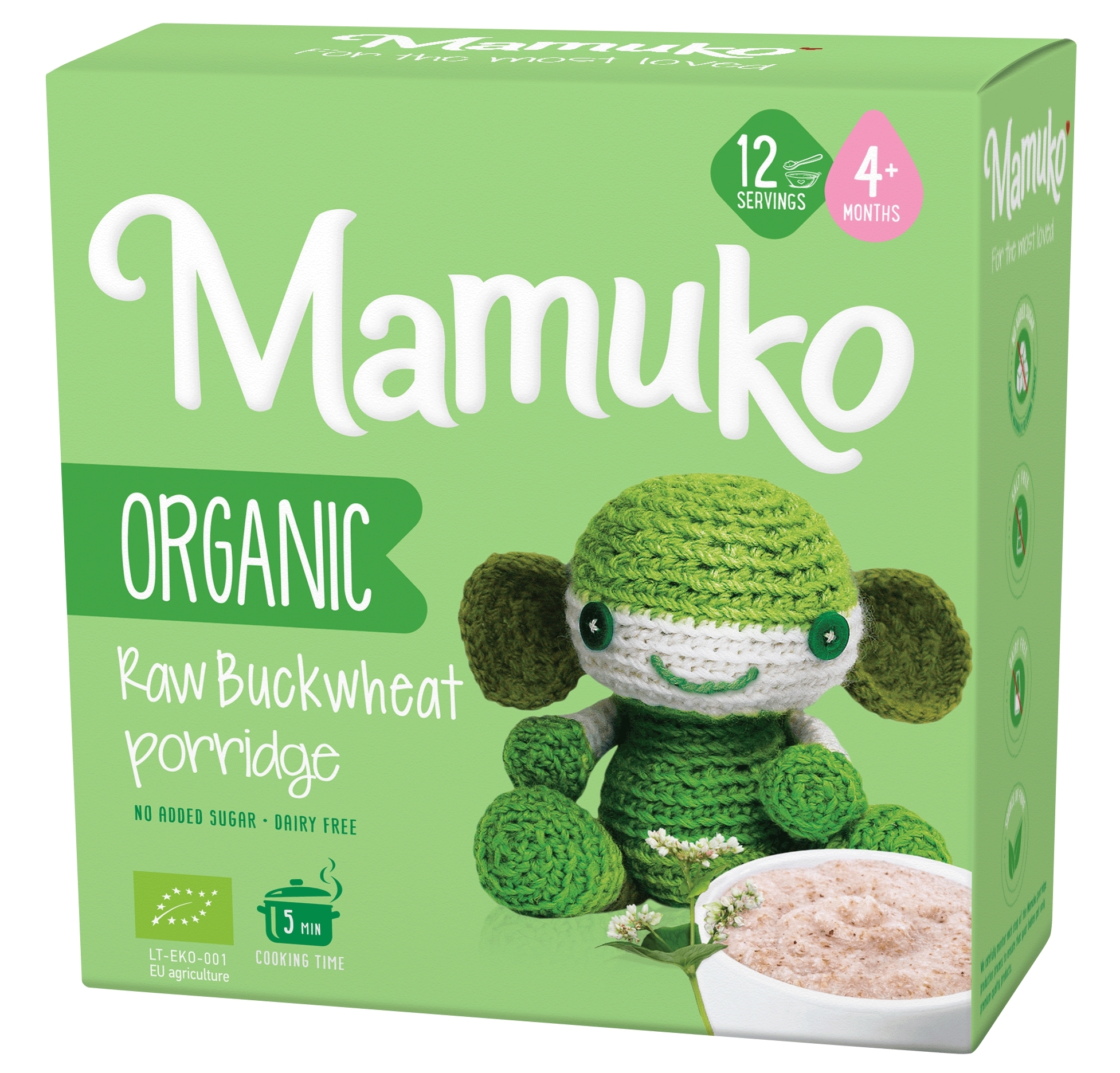 Porridge din hrisca raw bio 4+ luni 200g Mamuko