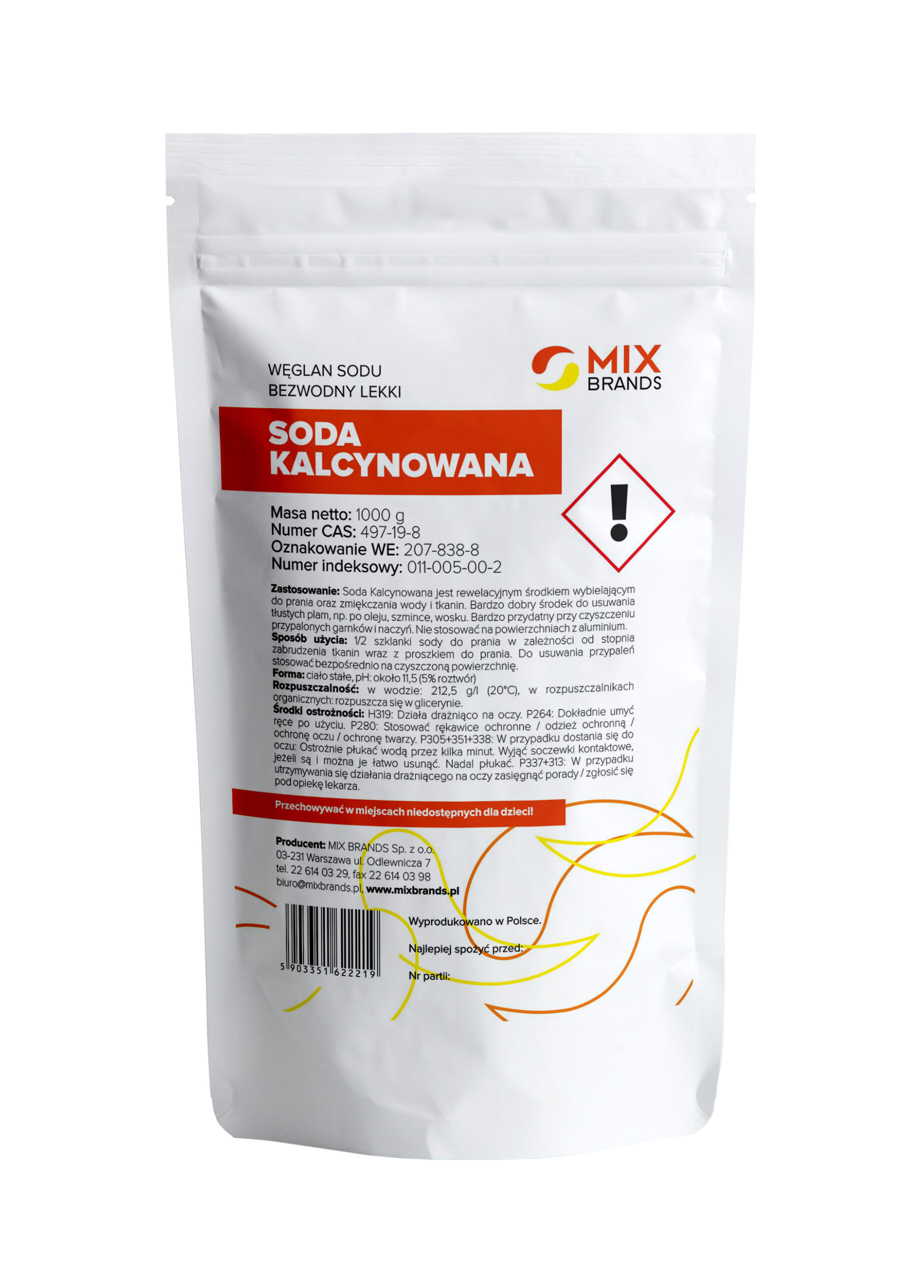 Soda calcinata - carbonat de sodiu 1kg Mix Brands