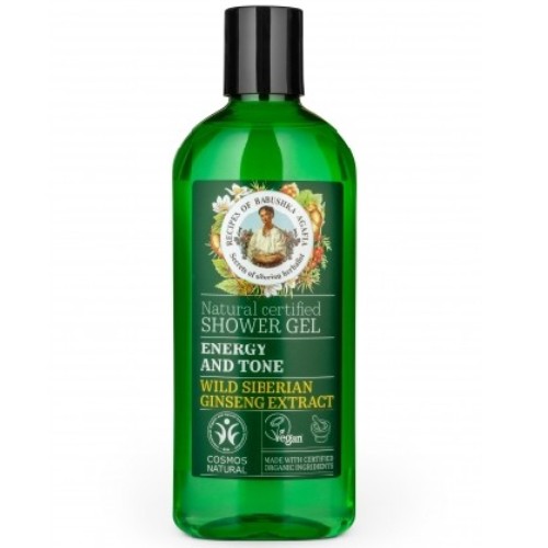 Gel de DuÈ™ Tonifiant cu extract de Ginseng, 260ml, Bunica Agafia