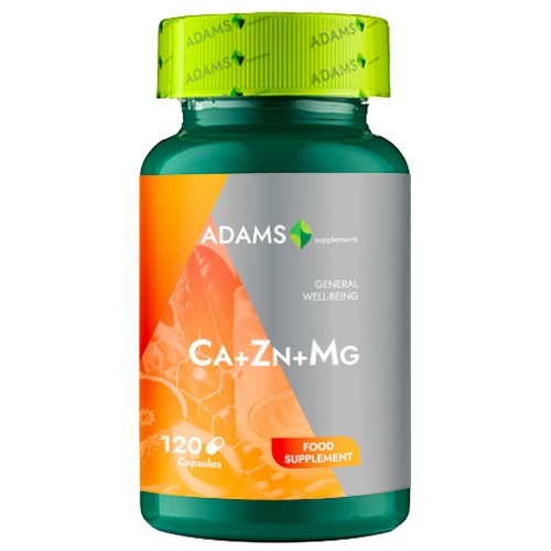Ca + Zn + Mg, 120cps, Adams Supplements