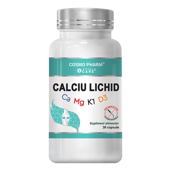 CALCIU LICHID cu Magneziu, Vitamina K1 si D3 30 capsule
