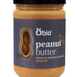 Crema de arahide crunchy bio 500g Obio