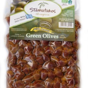 Masline verzi vidate bio 250g Stamatakos Olivegrove
