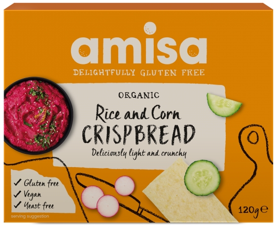 Crispbread din orez si porumb bio 120g Amisa