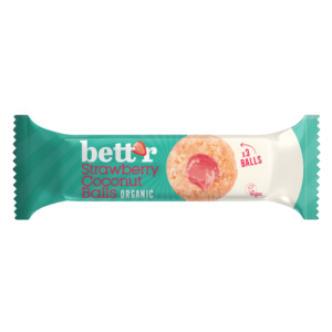 Bilute cu umplutura de capsuni si cocos bio 3 buc x 15g Bettr