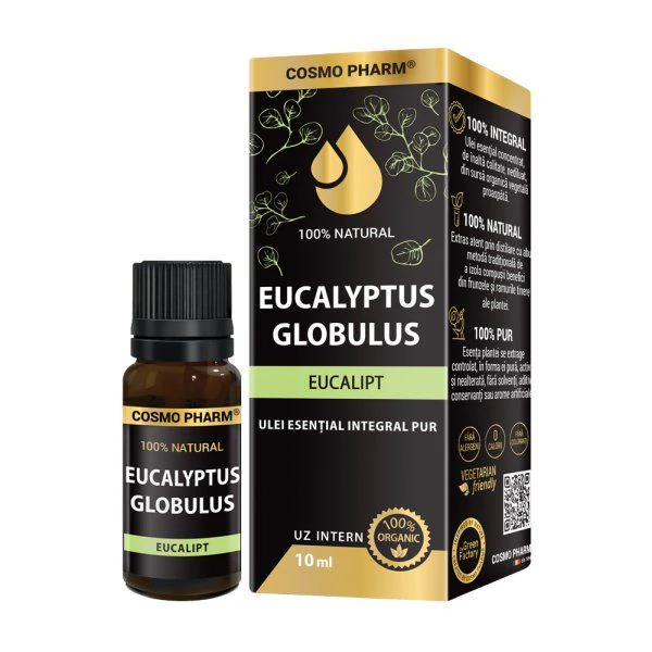 EUCALYPTUS GLOBULUS - Ulei Esential De Eucalipt Uz Intern 10ml