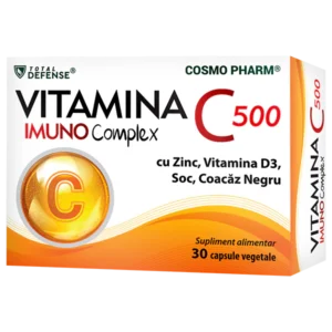 Vitamina C 500 Imuno Complex cu Zinc, Soc, Coacaz Negru si Vitamina D3